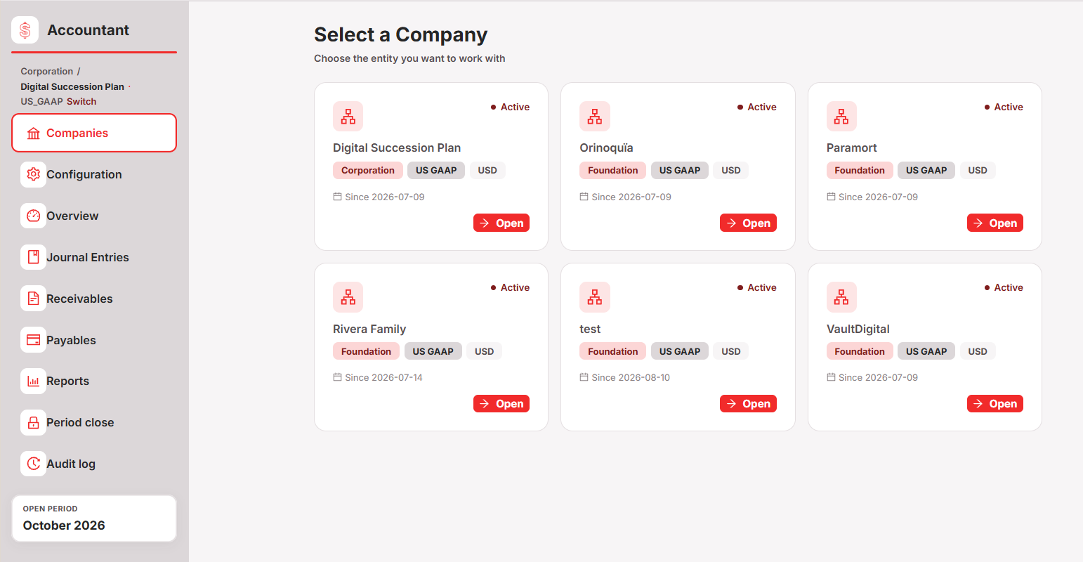 Company selection in DAP